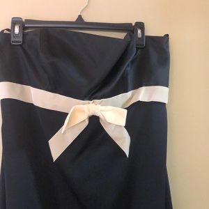 Lazaro Black Strapless Bridesmaid Dress size 16